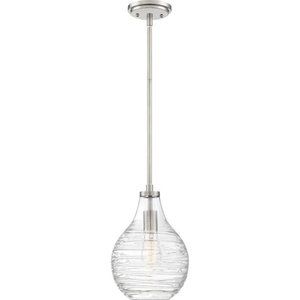 Quoizel Genie 1 Light Pendant Hanging Fixture Brushed Nickel Ceiling QPP4019BN 1